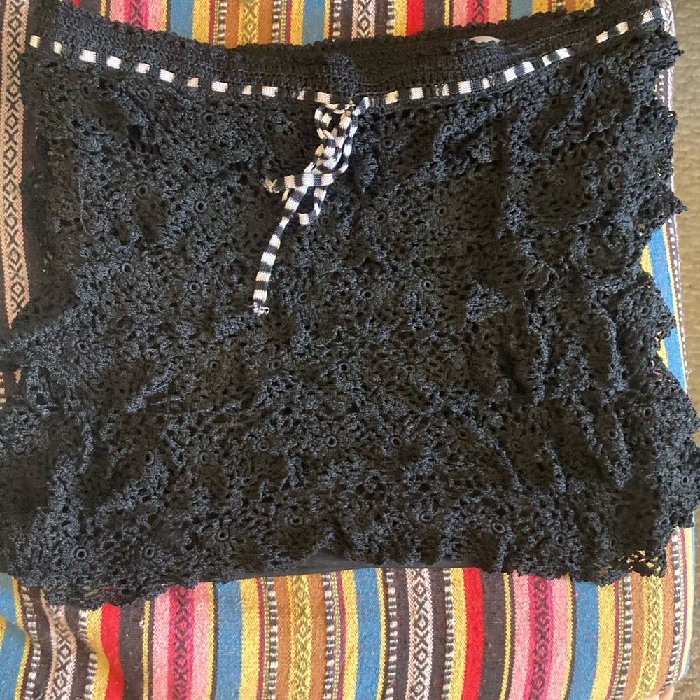 Missoni Black Crochet Top with White Accents